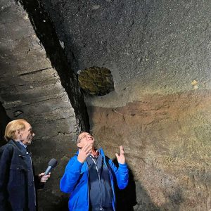 Il giornalista Osvaldo Bevilacqua in tour alla Viterbo sotterranea