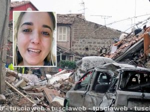Le macerie dopo l'esplosione a Canale Monterano - Nel riquadro: Dilyana Kostova