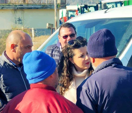Protesta degli agricoltori - Chiara Frontini a Orte