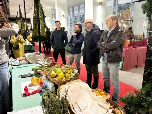 Viterbo - “DegustiAmo il Natale” - Fabrizio Fiorucci (Pres. Tuscia in Bio), Francesco Amendola (Pres. di Cooperazione contadina), Mauro Rotelli (Pres. della commissione ambiente della Camera), Silvio Fanco (Ass. allo Sviluppo economico)