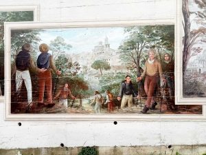 Vetralla - "Il cammino", a Vetralla un murale sulla tappe della via Francigena