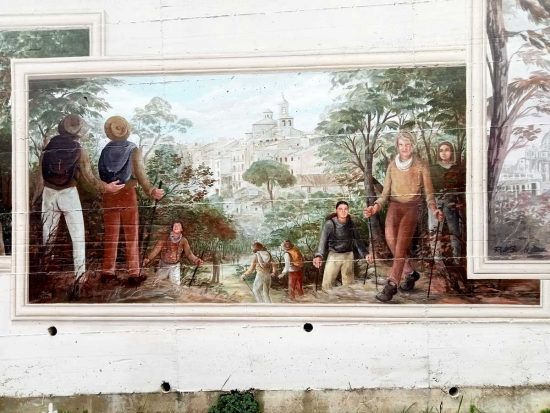Vetralla - "Il cammino", a Vetralla un murale sulla tappe della via Francigena 