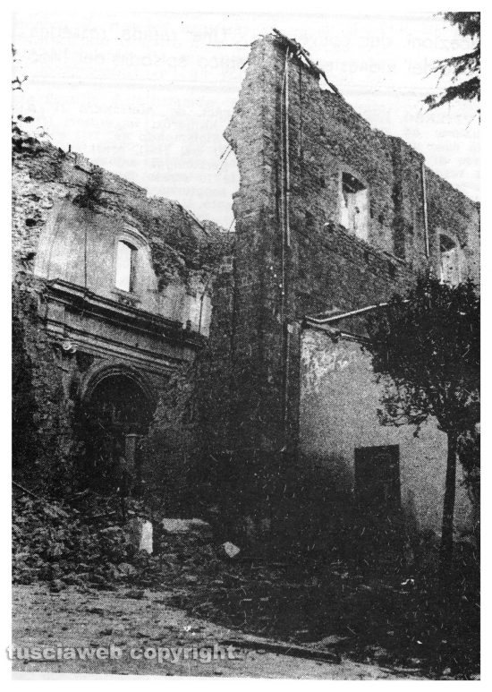 Viterbo - La chiesa di San Francesco distrutta dai bombardamenti del 17 gennaio 1944