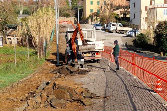 Bassano in Teverina - I lavori in via XXV Aprile