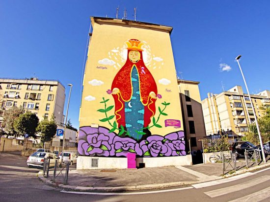 Roma - Murales raffigurante Sant'Agata