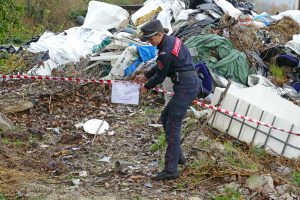 Rieti - Carabinieri - I rifiuti sequestrati