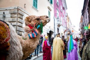 Presepe vivente di Tarquinia - I Re Magi a dorso di cammello