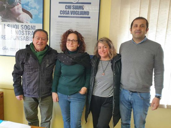 Roberto Montecolli con Luigia Meraragni, Laura Montecolli e Luca Fanelli
