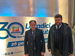 Alessandro Romolo e Nicolai alla manifestazione per i 30 di Forza Italia