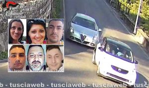 Omicidio Bramucci - Nel riquadro, da sinistra in alto: Elisabetta Bacchio, Sabrina Bacchio, Alessio Pizzuti, Dan Constantin Pomirleanu, Lucio La Pietra e Antonio Bacci