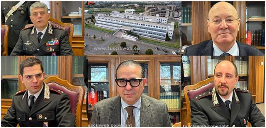 Tribunale - Dall'alto a sinistra: Massimo Friano, Paolo Auriemma, Francesco Anania, Massimiliano Siddi e&nbsp;Felice Bucalo