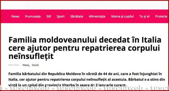 Giallo di via Bussi - L'appello per il rimpatrio della salma di Ruslan Donca sulla stampa moldava
