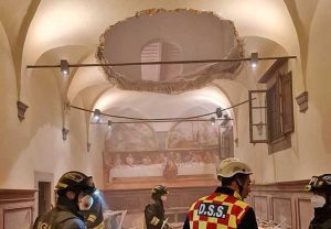 Pistoia - Crolla il pavimento durante i festeggiamenti di un matrimonio