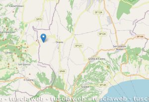 Terremoto a Onano di magnitudo 3,1