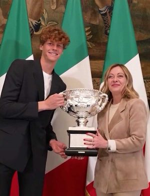 Jannik Sinner e Giorgia Meloni