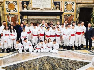 Roma - Delegazione minifacchini in udienza privata da papa Francesco