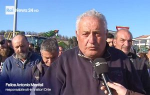 Orte - La protesta degli agricoltori - Felice Antonio Monfeli, coordinatore del presidio di Orte