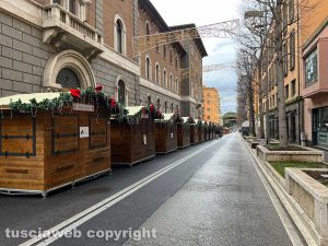 Viterbo - Le casette di legno in via Marconi