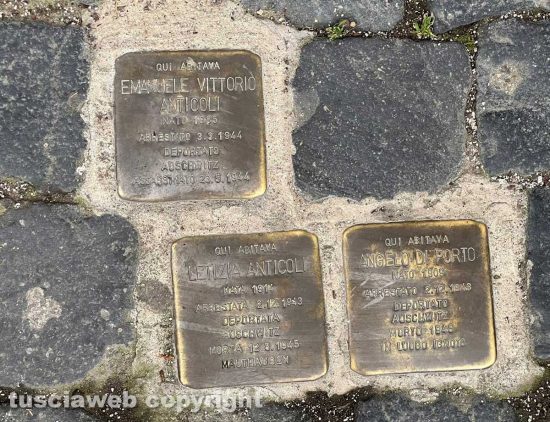 Viterbo - Celebrazioni Giornata della memoria - Le pietre d'inciampo