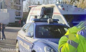 Viterbo - Polizia e 118 (foto di repertorio)