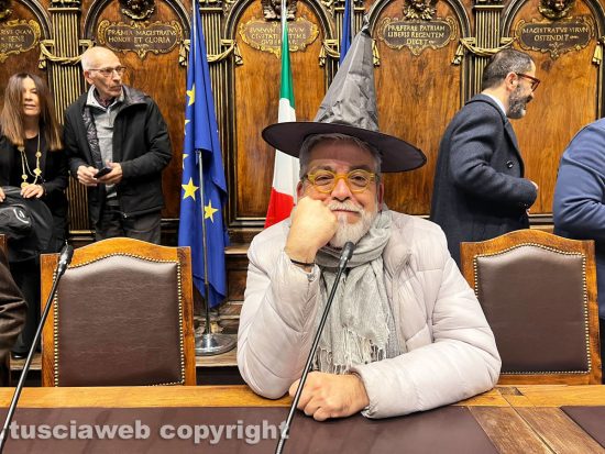 Viterbo - Conferenza stampa della calza della Befana più lunga del mondo - Alfonso Antoniozzi