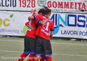 Civitavecchia - L'esultanza della squadra