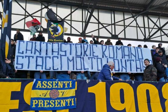 Sport - Calcio - Fc Viterbo - Uno degli striscioni dei tifosi