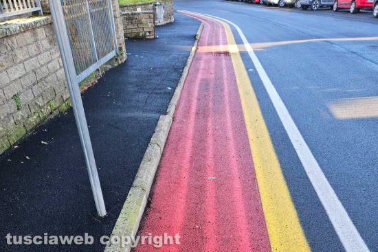 Viterbo - La pista ciclabile in zona Monti Cimini