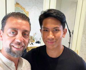 Alessio Evangelistella e il principe Abdul Mateen