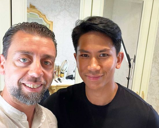 Alessio Evangelistella e il principe Abdul Mateen