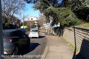Viterbo - L'attraversamento in via Monte Cervino