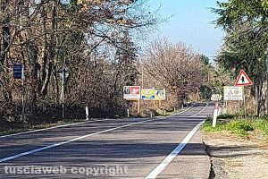 Viterbo - La linea continua lungo strada Cimina
