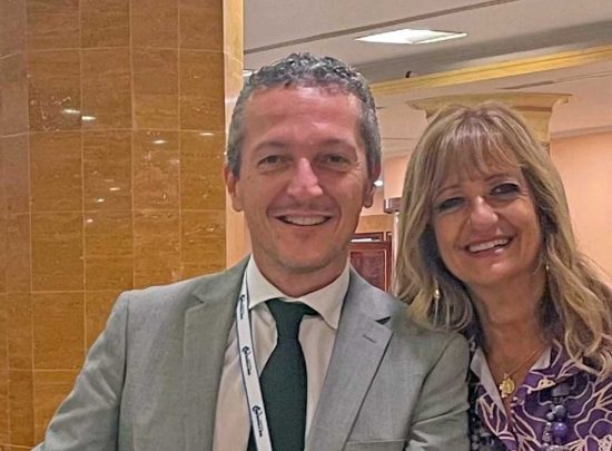 Silvia Somigli col segretario generale Uil scuola Giuseppe D'Aprile