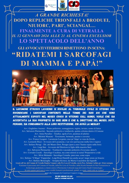 Locandina “Ridatemi i sarcofagi di mamma e papà”