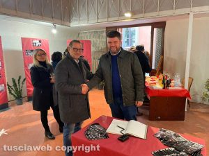 Viterbo - Via Saffi - La mostra sul trasporto della macchina di Santa Rosa