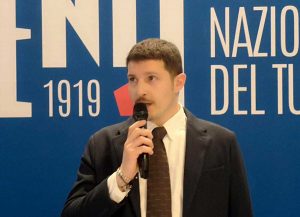 Il sindaco di Sutri Matteo Amori alla Bit di Milano 2024