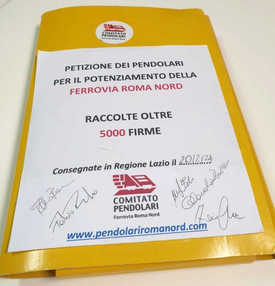 Roma - Potenziamento Roma Nord, consegnata la petizione con 5mila firme all'assessore regionale Fabrizio Ghera