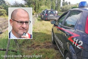 L'intervento dei carabinieri - Nel riquadro: Alessandro Bettarelli
