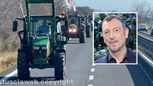 La protesta degli agricoltori - Nel riquadro Amadeus