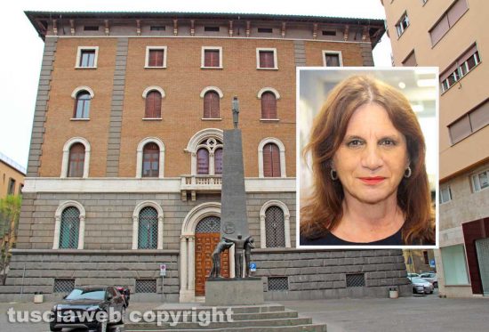 Viterbo - Banca d’Italia - Nel riquadro Laura Allegrini
