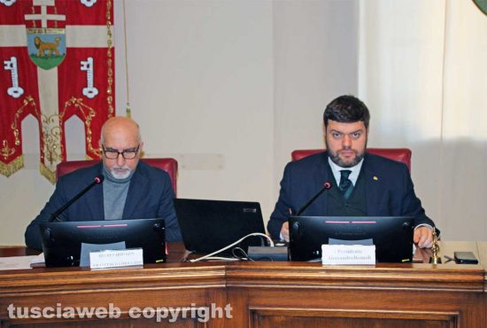 Viterbo - Consiglio provinciale - Alessandro Romoli a destra