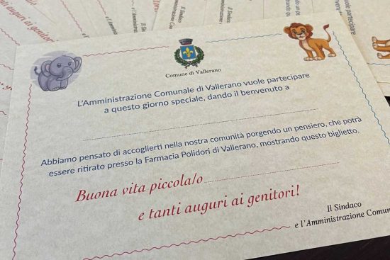 Vallerano - Gli auguri di "Buona vita" ai piccoli nuovi valleranesi 