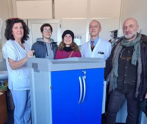 Viterbo - Donato carrello portadocumenti alla Gastroenterologia di Belcolle