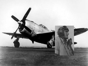 Un P-47 - Nel riquadro il tenente Joe Canion