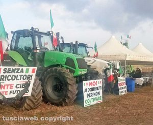 Gli agricoltori della Tuscia arrivati a Roma