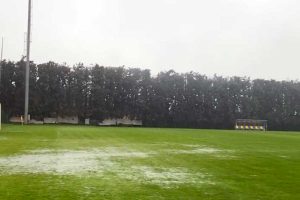 Sport - Calcio - Fc Viterbo - Lo Stefanucci durante il temporale