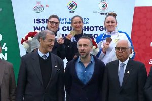 Sport - Tiro a volo - Il podio femminile nello Skeet