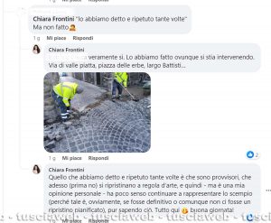 Viterbo - Quartiere San Pellegrino - Asfalto al posto dei sanpietrini - La sindaca risponde al post del comitato del quartiere
