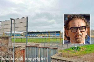 Viterbo - Stadio Rocchi - Nel riquadro Massimo Erbetti