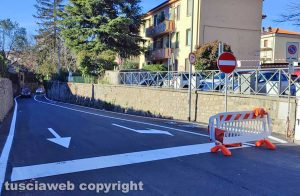 Viterbo - Via del Pilastro - Il tratto a senso unico